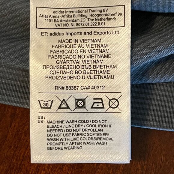 Adidas Golf Climalite Polo Shirt M Gray Short Sleeve Button-Up - Picture 11 of 11